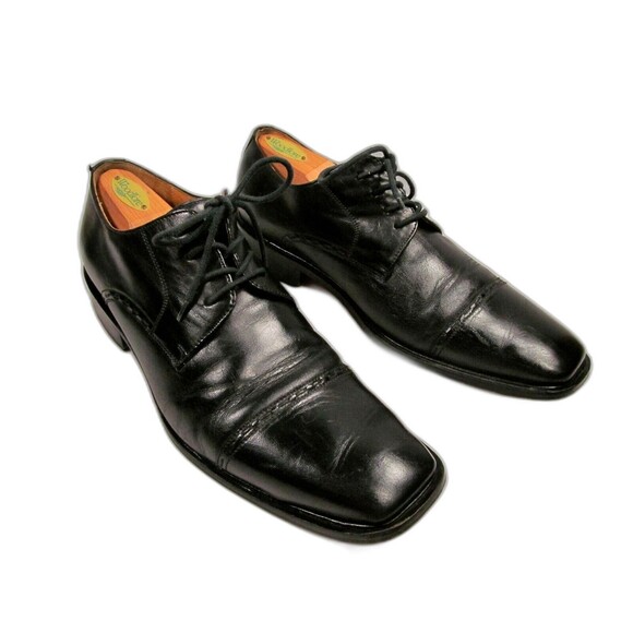 Tasso Elba Antonio Leather Oxfords Cap Toe Lace Up Mens Size US 10 - Picture 1 of 12